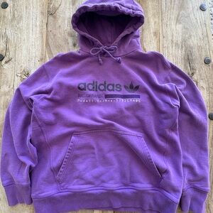 Adidas Men's Purple Hoodie Sweater